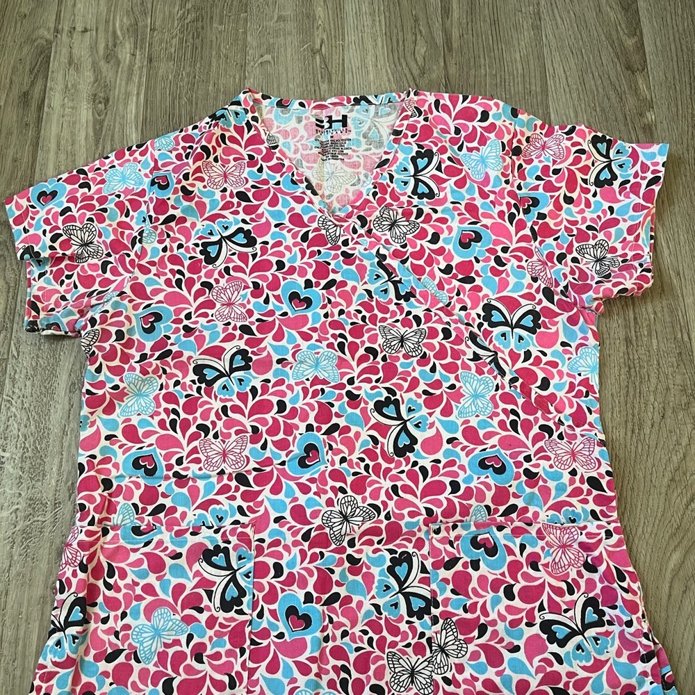 Colorful Butterfly Print Women's Top